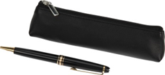 Stift-mäppchen mit Reißverschluss, kompakt, schwarz